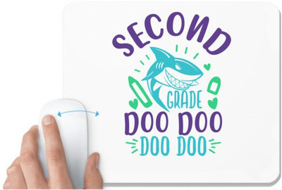 UDNAG White Mousepad 'School Teacher | 2nd grade doo doo' for Computer / PC / Laptop [230 x 200 x 5mm] Non Slip Base Mousepad(White)