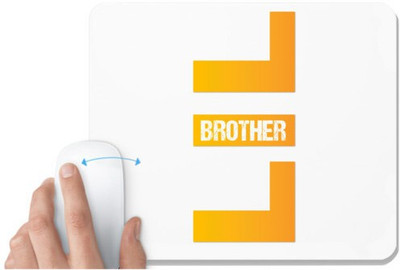 UDNAG White Mousepad 'Rakshabandhan | LIL Brother' for Computer / PC / Laptop [230 x 200 x 5mm] Non Slip Base Mousepad(White)