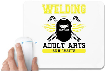 UDNAG White Mousepad 'Welder | Welding adults Arts And Crafts' for Computer / PC / Laptop [230 x 200 x 5mm] Non Slip Base Mousepad(White)