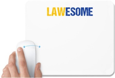 UDNAG White Mousepad 'Lawyer | Lawesome' for Computer / PC / Laptop [230 x 200 x 5mm] Mousepad(White)