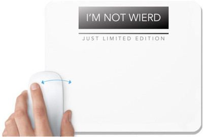 UDNAG White Mousepad 'Limited Edition | i'm not wired just limited edition' for Computer / PC / Laptop [230 x 200 x 5mm] Mousepad(White)