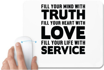 UDNAG White Mousepad 'Nurse | Truth love service' for Computer / PC / Laptop [230 x 200 x 5mm] Non Slip Base Mousepad(White)