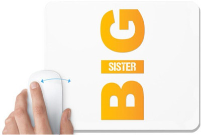 UDNAG White Mousepad 'Rakshabandhan | Big Sister' for Computer / PC / Laptop [230 x 200 x 5mm] Non Slip Base Mousepad(White)