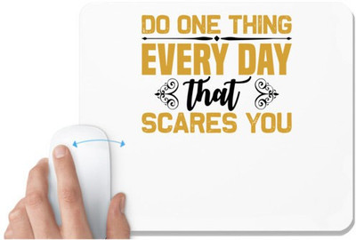 UDNAG White Mousepad 'Do one' for Computer / PC / Laptop [230 x 200 x 5mm] Non Slip Base Mousepad(White)