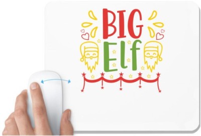 UDNAG White Mousepad 'Christmas | Big elf' for Computer / PC / Laptop [230 x 200 x 5mm] Mousepad(White)