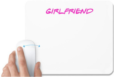 UDNAG White Mousepad 'Couple | Girlfriend' for Computer / PC / Laptop [230 x 200 x 5mm] Non Slip Base Mousepad(White)