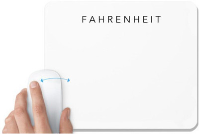UDNAG White Mousepad 'Unit | Farenheit' for Computer / PC / Laptop [230 x 200 x 5mm] Non Slip Base Mousepad(White)