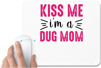 UDNAG White Mousepad 'Mother | Kiss me' for Computer / PC / Laptop [230 x 200 x 5mm] Mousepad(White)