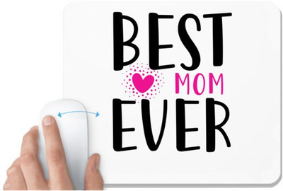 UDNAG White Mousepad 'Mother | Best mom' for Computer / PC / Laptop [230 x 200 x 5mm] Non Slip Base Mousepad(White)