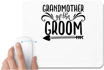 UDNAG White Mousepad 'Mother | Grandmother of the groom' for Computer / PC / Laptop [230 x 200 x 5mm] Non Slip Base Mousepad(White)