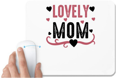UDNAG White Mousepad 'LOVELY MOM' for Computer / PC / Laptop [230 x 200 x 5mm] Non Slip Base Mousepad(White)