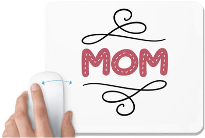 UDNAG White Mousepad 'Mother | MOM' for Computer / PC / Laptop [230 x 200 x 5mm] Non Slip Base Mousepad(White)