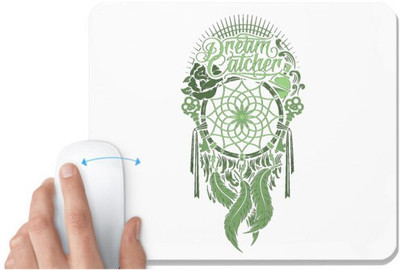 UDNAG White Mousepad 'Dream Catcher' for Computer / PC / Laptop [230 x 200 x 5mm] Non Slip Base Mousepad(White)
