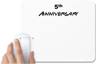 UDNAG White Mousepad '5th Anniversary' for Computer / PC / Laptop [230 x 200 x 5mm] Mousepad(White)