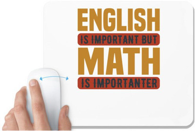 UDNAG White Mousepad 'School Teacher | English' for Computer / PC / Laptop [230 x 200 x 5mm] Non Slip Base Mousepad(White)