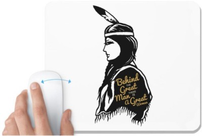 UDNAG White Mousepad 'Wild West Women | Behind the great man there is a great woman' for Computer / PC / Laptop [230 x 200 x 5mm] Mousepad(White)