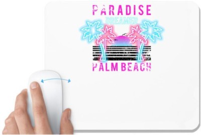 UDNAG White Mousepad 'Beach | paradise palm beach' for Computer / PC / Laptop [230 x 200 x 5mm] Mousepad(White)