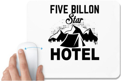 UDNAG White Mousepad 'Hotel | five billon Star' for Computer / PC / Laptop [230 x 200 x 5mm] Non Slip Base Mousepad(White)