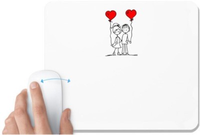 UDNAG White Mousepad 'Couple | Just Married' for Computer / PC / Laptop [230 x 200 x 5mm] Mousepad(White)