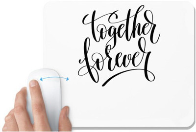UDNAG White Mousepad 'Together forever' for Computer / PC / Laptop [230 x 200 x 5mm] Non Slip Base Mousepad(White)
