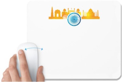 UDNAG White Mousepad 'Independence Day | INDIA beauty' for Computer / PC / Laptop [230 x 200 x 5mm] Mousepad(White)