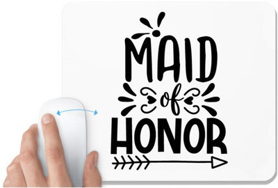 UDNAG White Mousepad 'Honour | Maidd1' for Computer / PC / Laptop [230 x 200 x 5mm] Mousepad(White)