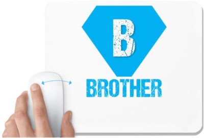 UDNAG White Mousepad 'Rakshabandhan | Brother' for Computer / PC / Laptop [230 x 200 x 5mm] Mousepad(White)