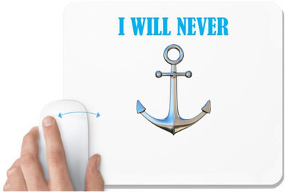 UDNAG White Mousepad 'Couple | I will never' for Computer / PC / Laptop [230 x 200 x 5mm] Mousepad(White)