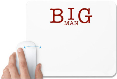 UDNAG White Mousepad 'Father Son | Big Man' for Computer / PC / Laptop [230 x 200 x 5mm] Non Slip Base Mousepad(White)