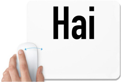 UDNAG White Mousepad 'Hai' for Computer / PC / Laptop [230 x 200 x 5mm] Non Slip Base Mousepad(White)
