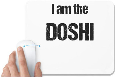 UDNAG White Mousepad 'Doshi | I am the Doshi' for Computer / PC / Laptop [230 x 200 x 5mm] Non Slip Base Mousepad(White)
