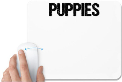 UDNAG White Mousepad 'Puppies' for Computer / PC / Laptop [230 x 200 x 5mm] Mousepad(White)