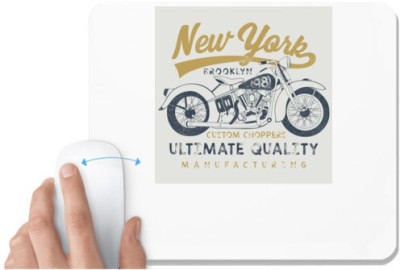 UDNAG White Mousepad 'Motorcycle | Ultimate quality manufacturing' for Computer / PC / Laptop [230 x 200 x 5mm] Mousepad(White)