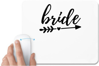 UDNAG White Mousepad 'Love Bride | Bride' for Computer / PC / Laptop [230 x 200 x 5mm] Non Slip Base Mousepad(White)
