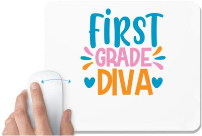 UDNAG White Mousepad 'School Teacher | first grade divaaa' for Computer / PC / Laptop [230 x 200 x 5mm] Mousepad(White)