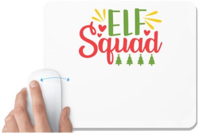 UDNAG White Mousepad 'Christmas Santa | Elf squadd' for Computer / PC / Laptop [230 x 200 x 5mm] Mousepad(White)