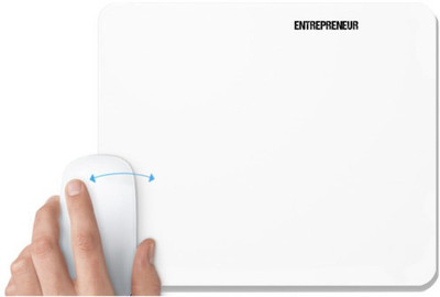 UDNAG White Mousepad 'Entrepreneur | Pocket entrepreneur' for Computer / PC / Laptop [230 x 200 x 5mm] Non Slip Base Mousepad(White)