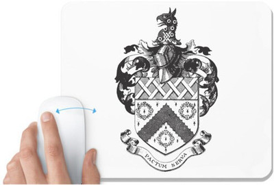 UDNAG White Mousepad 'Logo | Pactum Serva' for Computer / PC / Laptop [230 x 200 x 5mm] Non Slip Base Mousepad(White)