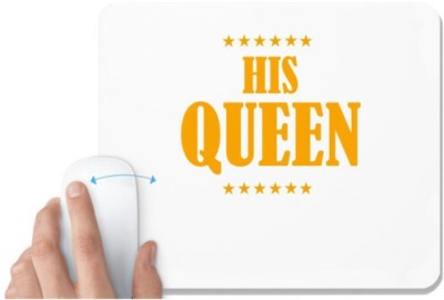 UDNAG White Mousepad 'Couple | The Queen' for Computer / PC / Laptop [230 x 200 x 5mm] Mousepad(White)