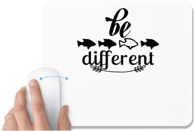 UDNAG White Mousepad 'be different' for Computer / PC / Laptop [230 x 200 x 5mm] Non Slip Base Mousepad(White)