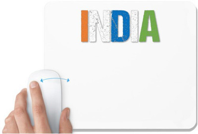 UDNAG White Mousepad 'Independence Day Republic Day | INDIA' for Computer / PC / Laptop [230 x 200 x 5mm] Non Slip Base Mousepad(White)
