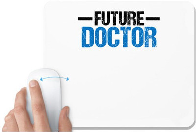 UDNAG White Mousepad 'Doctor | Future Doctor' for Computer / PC / Laptop [230 x 200 x 5mm] Non Slip Base Mousepad(White)