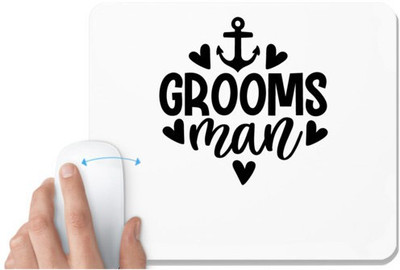 UDNAG White Mousepad 'Groom | Grooms man' for Computer / PC / Laptop [230 x 200 x 5mm] Mousepad(White)