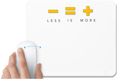 UDNAG White Mousepad 'Coder | Minus is equal to plus' for Computer / PC / Laptop [230 x 200 x 5mm] Mousepad(White)