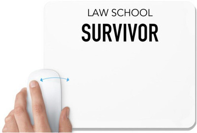 UDNAG White Mousepad 'Lawyer | Law school Survivor' for Computer / PC / Laptop [230 x 200 x 5mm] Mousepad(White)