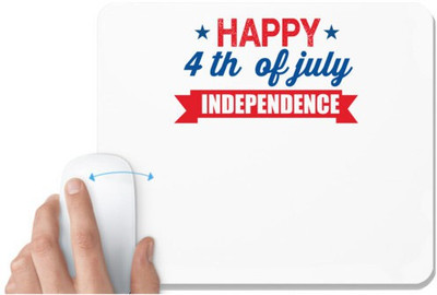 UDNAG White Mousepad 'American Independance Day | 4th of july independence' for Computer / PC / Laptop [230 x 200 x 5mm] Mousepad(White)