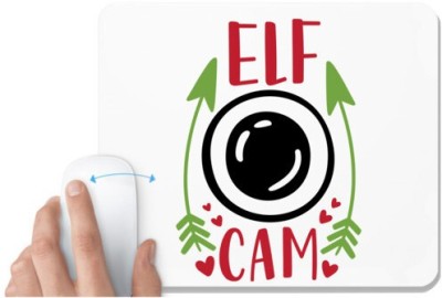 UDNAG White Mousepad 'Christmas Santa | Elf cam' for Computer / PC / Laptop [230 x 200 x 5mm] Mousepad(White)