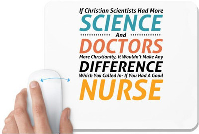 UDNAG White Mousepad 'Nurse | Science Doctors and Nurse' for Computer / PC / Laptop [230 x 200 x 5mm] Mousepad(White)