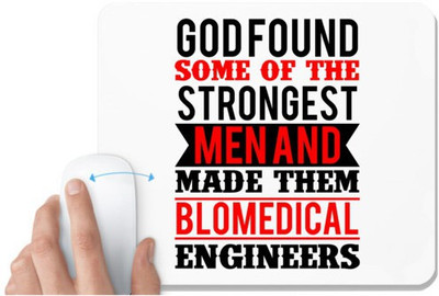 UDNAG White Mousepad 'engineer | FOUND some of the' for Computer / PC / Laptop [230 x 200 x 5mm] Non Slip Base Mousepad(White)