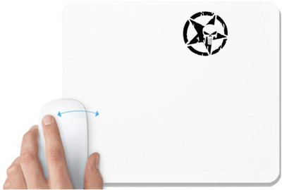 UDNAG White Mousepad 'Death | Pocket Skull' for Computer / PC / Laptop [230 x 200 x 5mm] Non Slip Base Mousepad(White)